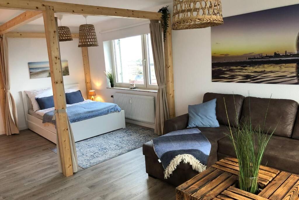 Yachtpanorama Weser Und Yachthafenblick 1 Zi 7Og Bremerhaven Ngoại thất bức ảnh